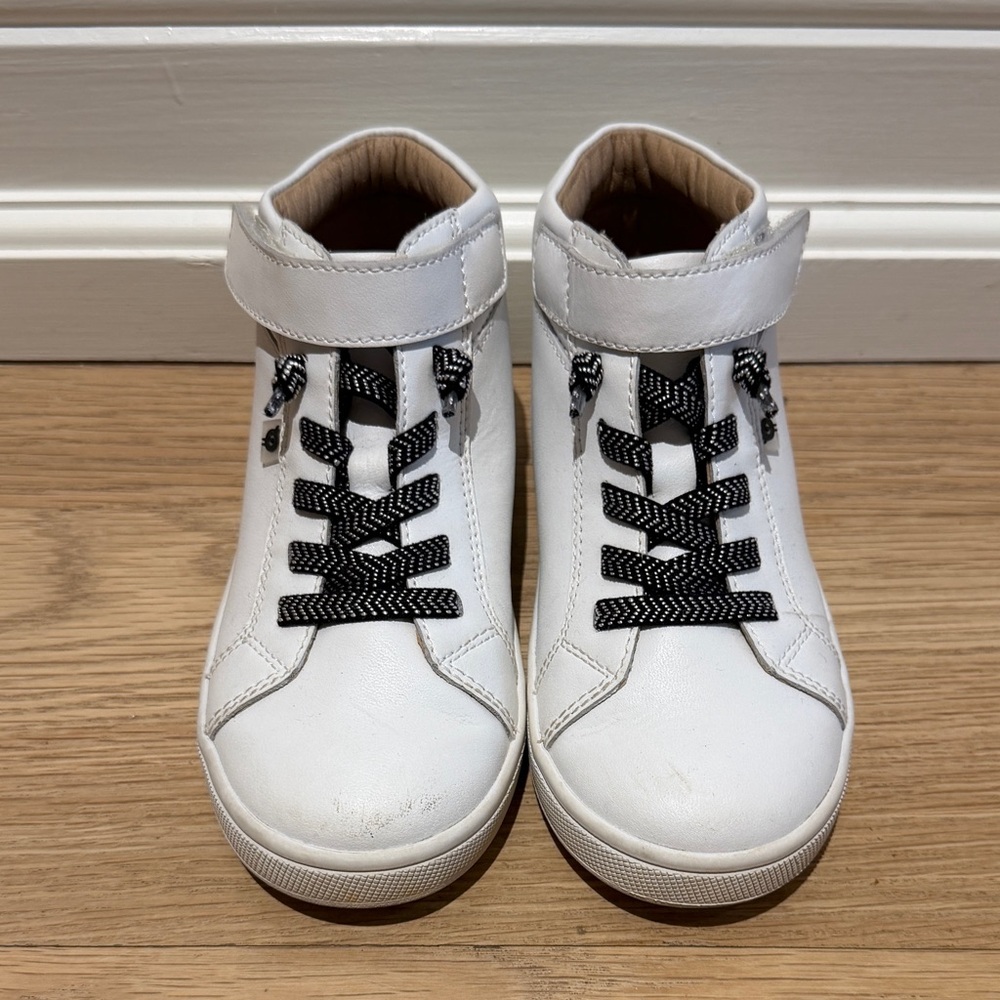 Old Soles White Sneakers with Happy Face